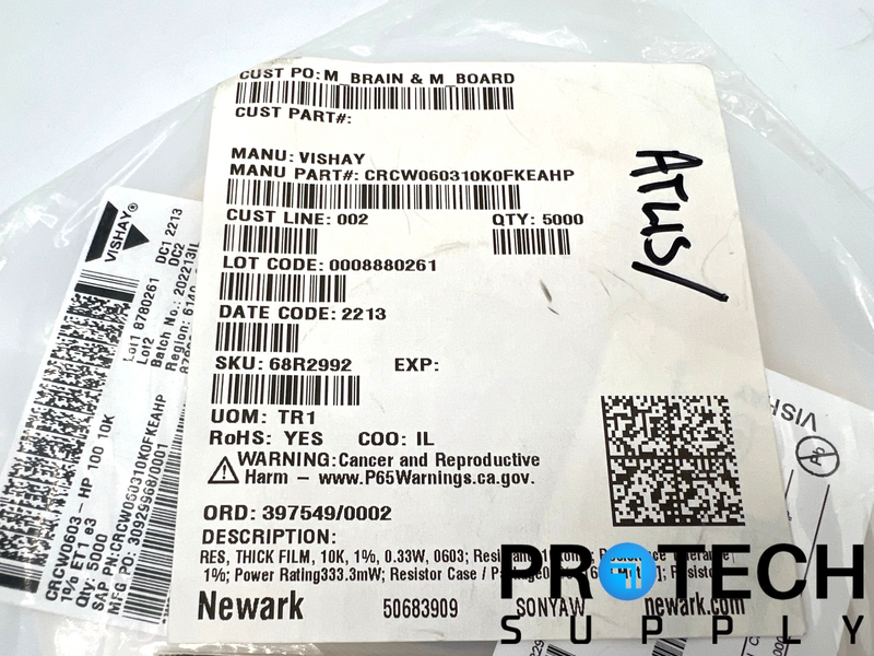 Load image into Gallery viewer, (5000/Pk) Vishay Dale CRCW060310K0FKEAHP Chip Resistor NEW with WARRANTY
