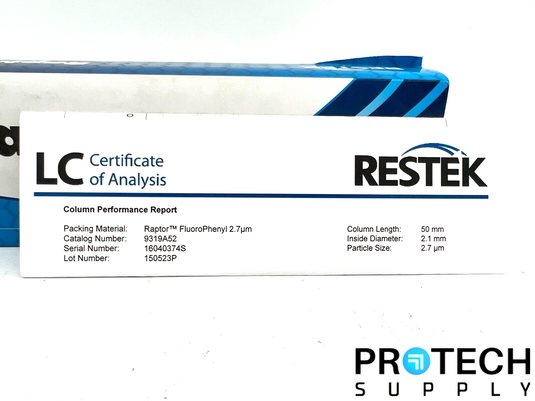 Raptor LC Column FluoroPhenyl 2.7um 50 x 2.1mm 9319A52 with WARRANTY