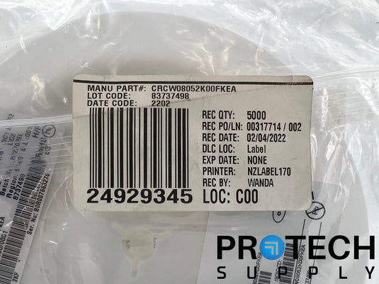 (5000/Pk) Vishay Dale CRCW08052K00FKEA Chip Resistor 1/8W 2 kOhms ±1% NEW