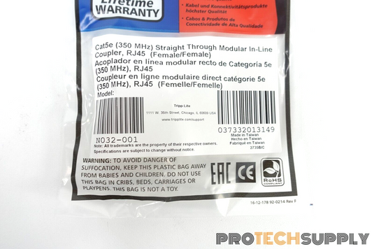 Tripp Lite N032-001 Cat5e Straight Through Modular In-Line NEW with WARRANTY