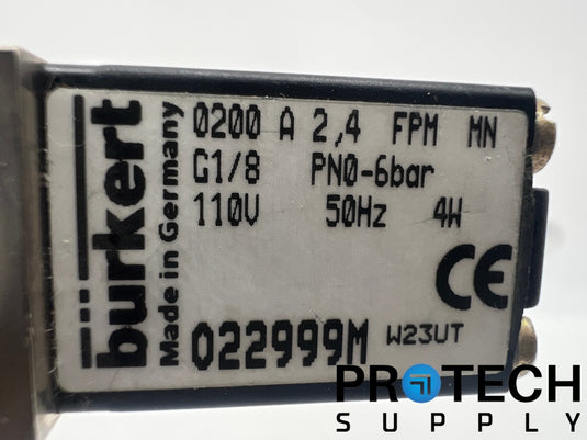 Burkert 022999M Solenoid Valve with WARRANTY