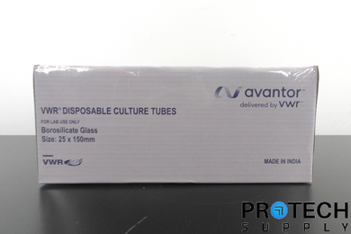 (125pcs) VWR 47729-586 Culture Tube Borosilicate Glass 60 ml 25 x 150 mm NEW