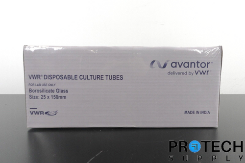 (125pcs) VWR 47729-586 Culture Tube Borosilicate Glass 60 ml 25 x 150 mm NEW