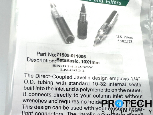 4/Pk Thermo Javelin BetaBasic 10 x 1mm Guard Colum 71505-0110066 NEW w/ WARRANTY
