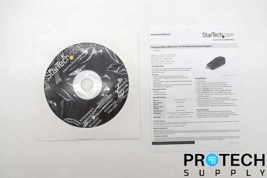 Startech USB2106S Black USB 2.0 to Ethernet Adapter 10/100Mbps NEW with WARRANTY