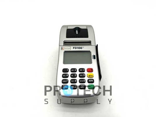 First Data FD100ti Credit Card Terminal + Power Adapter & Cable with WARRANTY