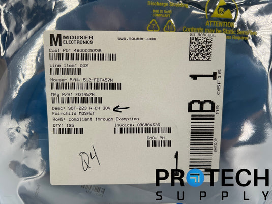 (125/Pk) Onsemi FDT457N N-Channel Surface Mount 30 V NEW With WARRANTY