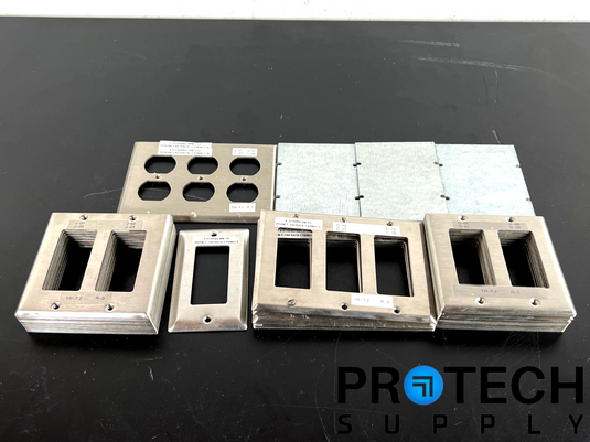 Approx 50 Various Stainless Steel Wallplates