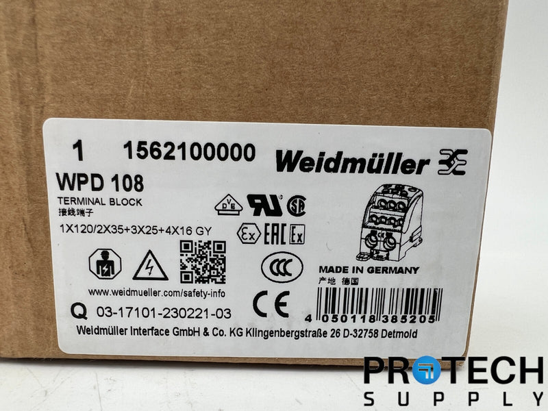Load image into Gallery viewer, Weidmuller Pole Power Distribution Block 250A 1562100000 NEW with WARRANTY

