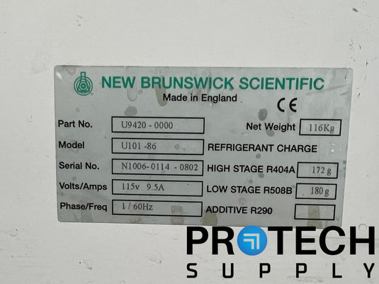 New Brunswick Scientific U9420-0000 Ultra-Low Temperature Freezer with WARRANTY