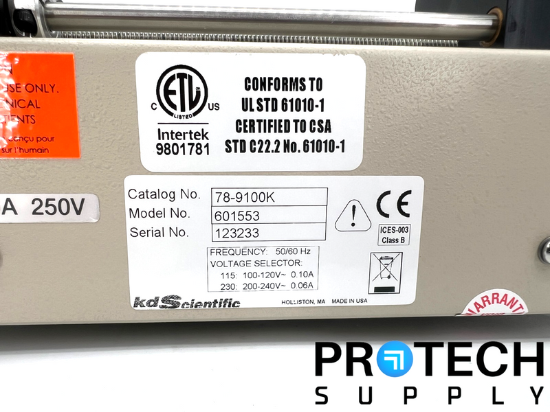 Load image into Gallery viewer, KD Scientific 601553 Legacy Single Syringe Infusion Pump For PARTS / REPAIR
