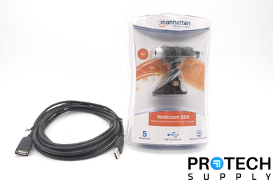 Manhattan 500 Webcam HD USB Webcam + USB Cable Extension with WARRANTY