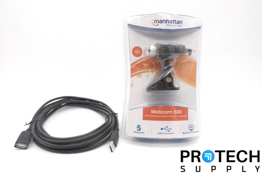 Manhattan 500 Webcam HD USB Webcam + USB Cable Extension with WARRANTY