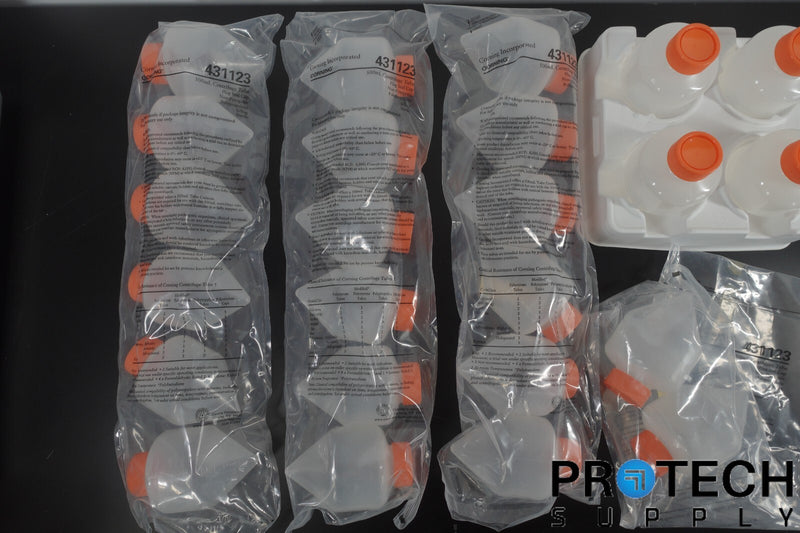 Load image into Gallery viewer, Lot of 24 Corning 431123 500mL PP Centrifuge Tubes + Holding Tray NEW &amp; WARRANTY
