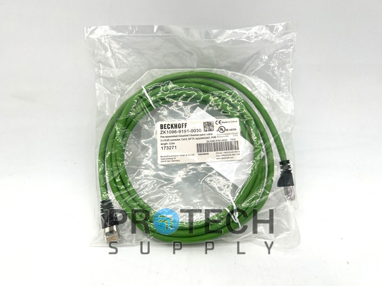 Beckhoff ZK1096-9191-0030 Ethernet Patch Cable NEW with WARRANTY