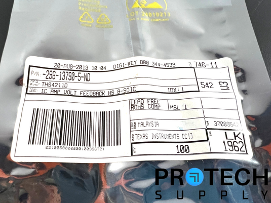 (Pack of 143) Texas Instruments THS4211D Voltage Amplifier NEW with WARRANTY