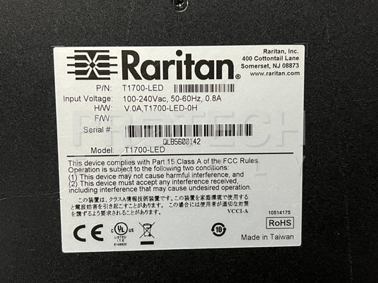 Raritan T1700-LED 17" Rack-Mount LCD Console with WARRANTY
