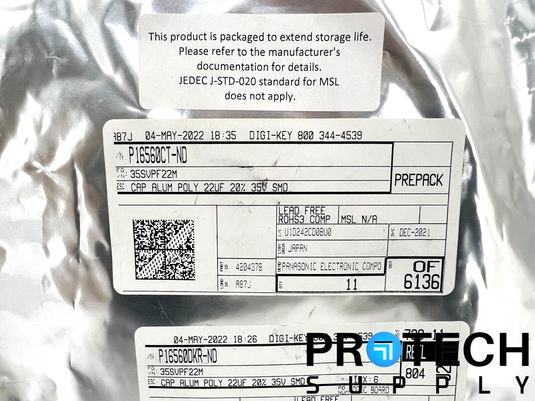 11/Pk Panasonic P16560CT-ND Aluminum Polymer Capacitors NEW SEALED w/  WARRANTY