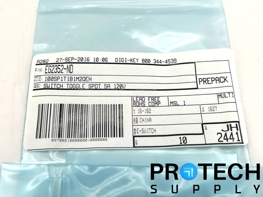 (10/Pk) E-Switch 100SP1T1B1M2QEH Toggle Switch SPDT Panel Mount with WARRANTY