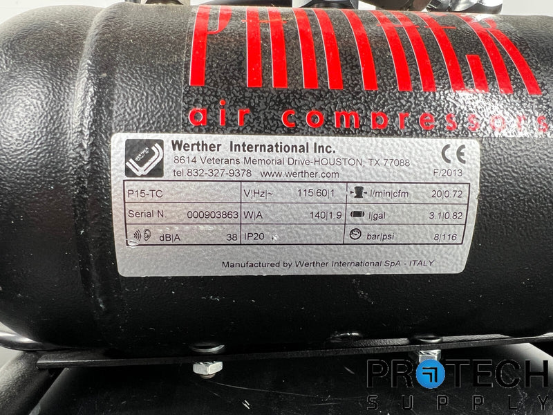 Load image into Gallery viewer, Werther International Ultra Quiet Air Compressor P15-TC with WARRANTY
