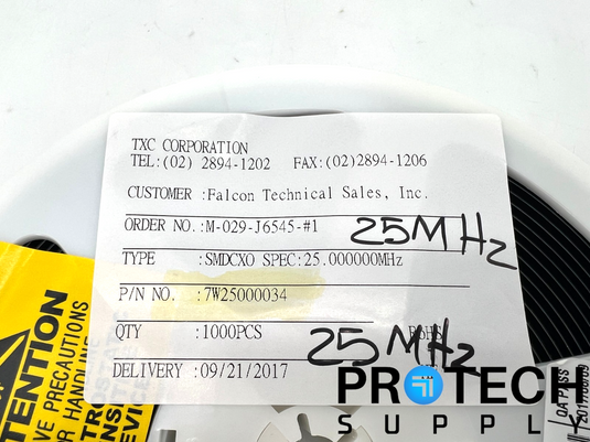 (1090/Pk) TXC 7W25000034 Standard Clock Oscillator 25MHz 3.3V NEW with WARRANTY