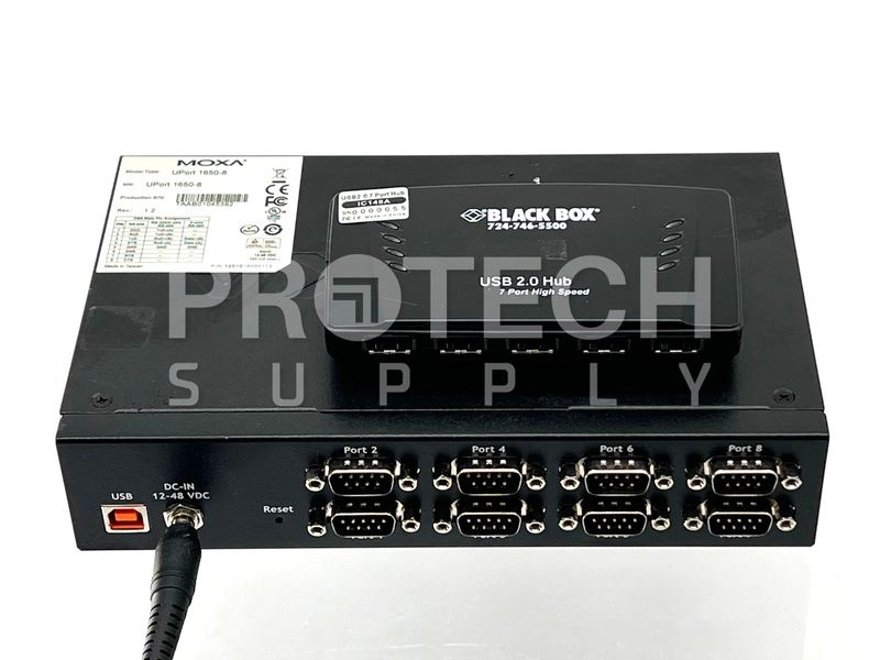 Load image into Gallery viewer, MOXA UPort 1650-8 Serial Hub + Black Box USB 2.0 HUB GUARANTEED
