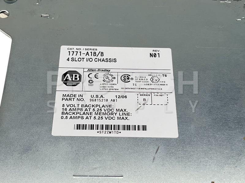 Load image into Gallery viewer, Allen Bradley 1771-A1B B 4-Slot I/O Chassis Rev N01 with WARRANTY
