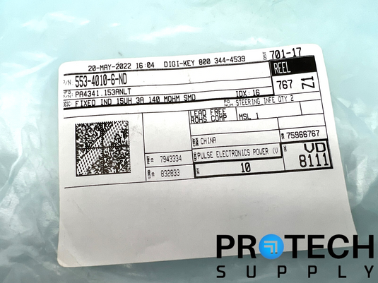 10/Pk Pulse Electronics PA4341.153ANLT Shielded Molded Inductor NEW