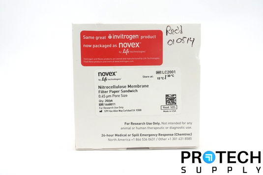 Apporx. 30/Pk INVITROGEN LC2001 Nitrocellulose/Filter Paper Sandwich 0.45μm NEW