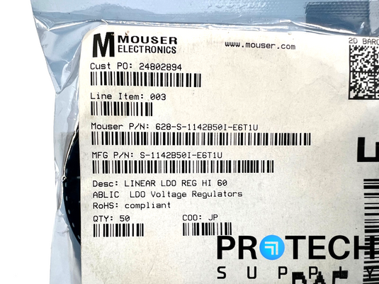 (50/Pk) ABLIC S-1142B50I-E6T1U Linear Voltage Regulator NEW with WARRANTY