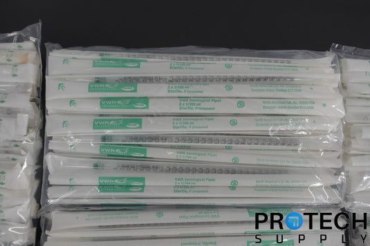 (Lot of 450) VWR / Falcon 2mL in 1/100ml Disposable Serological Pipets NEW