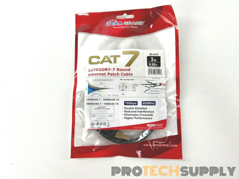 Load image into Gallery viewer, NEW Tera Grand CAT7-7000-03K Category-7 Round Ethernet Patch Cable 10Gbps
