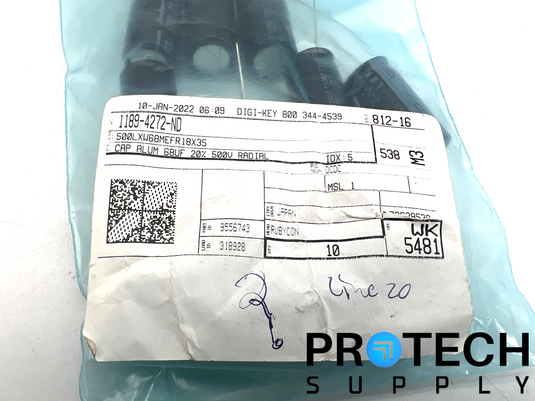 (10/Pk) Rubycon 500LXW68MEFR18X35 Aluminum Electrolytic Capacitor 68 µF 500 NEW