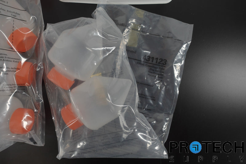 Load image into Gallery viewer, Lot of 24 Corning 431123 500mL PP Centrifuge Tubes + Holding Tray NEW &amp; WARRANTY
