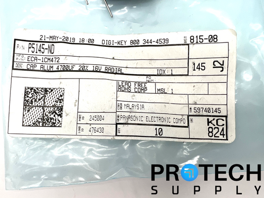 (8/Pk) Panasonic ECA-1CM472 Aluminum Electrolytic Capacitors with WARRANTY