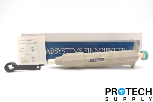 Labsystems FinnPipette / 3.0 ml Fixed / Single Channel Pipette NEW & WARRANTY