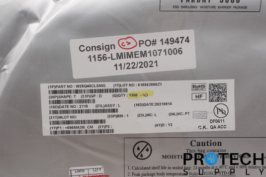 (1290/Reel) Winbond W25Q40CLSNIG FLASH NOR Memory IC 4Mbit SPI NEW & WARRANTY