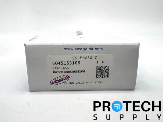 Swagelok SS-BN8S8-C Stainless Steel Bellows Sealed Valve NEW SEALED w/ WARRANTY