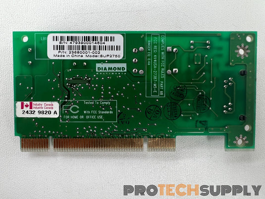 Diamond Multimedia SUP2750 56k 2-Port PCI Modem Card 23680001-002 with WARRANTY 