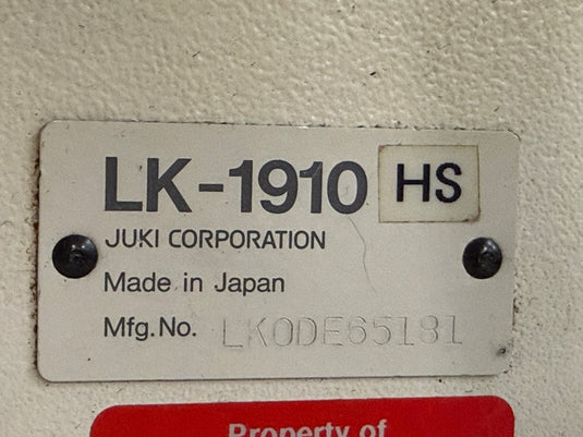 JUKI LK-1910HS Sewing Machine + Table Setup