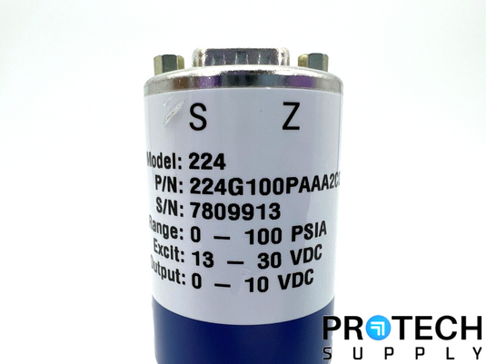 Setra 224G100PAAA2CD1A Flow-Through Pressure Transducer with WARRANTY