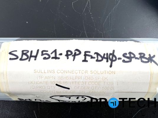 (490/Pk) Sullins Connector SBH51-LPPE-D40-SP-BK Connector with WARRANTY