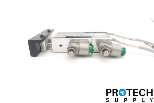 2x SMC CXSM6-20-XB9 Dual Rod Guided Cylinder + Connection Cables with WARRANTY