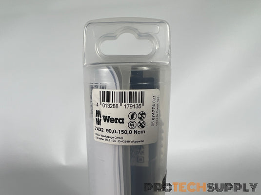 Wera 7432 074774 Adjustable Torque Screwdriver 90-150 Ncm NEW with WARRANTY