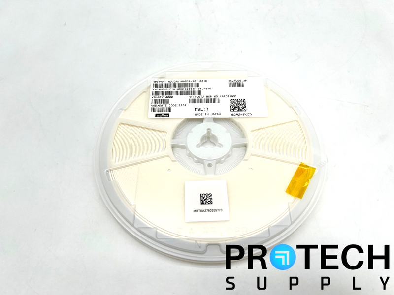 Load image into Gallery viewer, (4000/Pk) Murata Electronics GRM1885C1H101JA01D Ceramic Capacitor with WARRANTY
