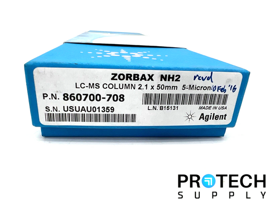 Agilent Zorbax NH2 LC-MS Column 2.1 x 50mm 5-Micron 860700-708 NEW SEALED