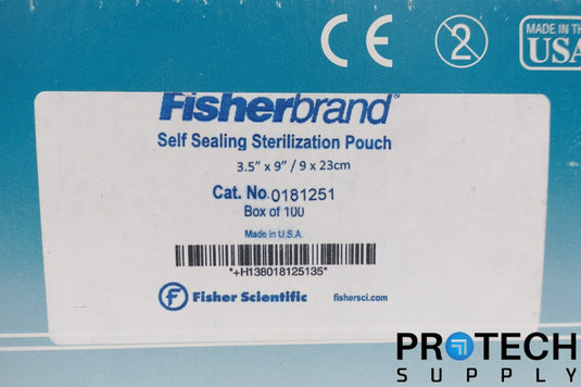 (Qty 100) Fisherbrand 0181251 Self Sealing Sterilization Pouch