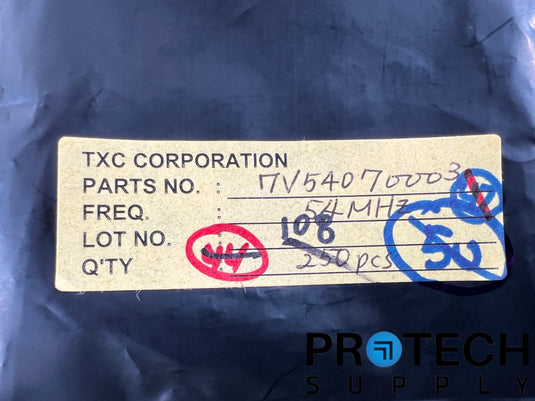 (108/Pk) TXC 7V54070003 Crystal 54MHz 19pF 60Ohms 15ppm with WARRANTY