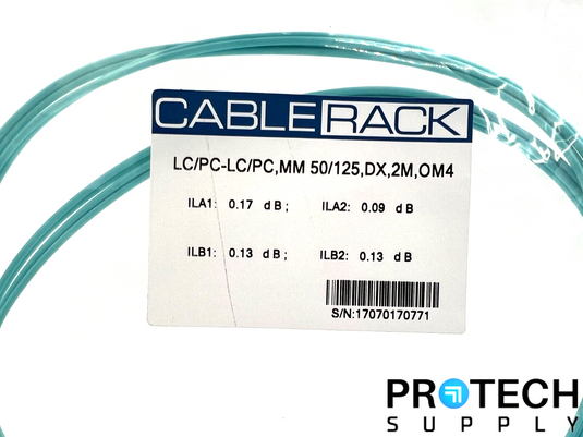 Cable Rack LC/PC-LC/PC Fiber Optic Patch Cable NEW
