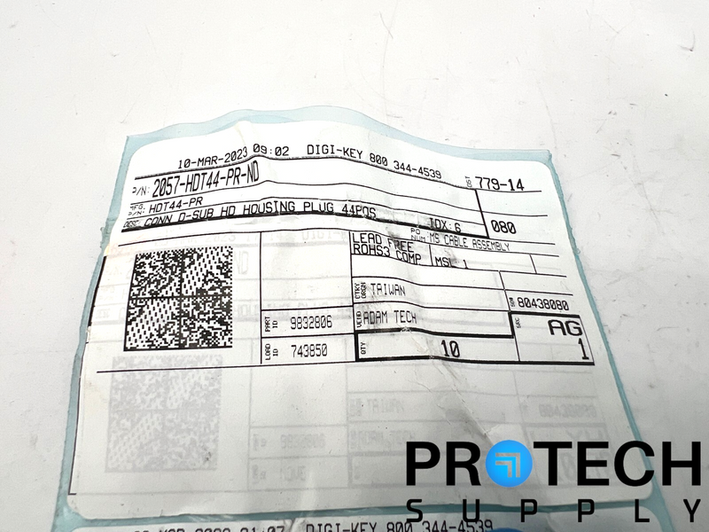 Load image into Gallery viewer, (10/Pk) Adam Tech HDT44-PR Plug for Male Contacts Housing D-Sub NEW w/ WARRANTY
